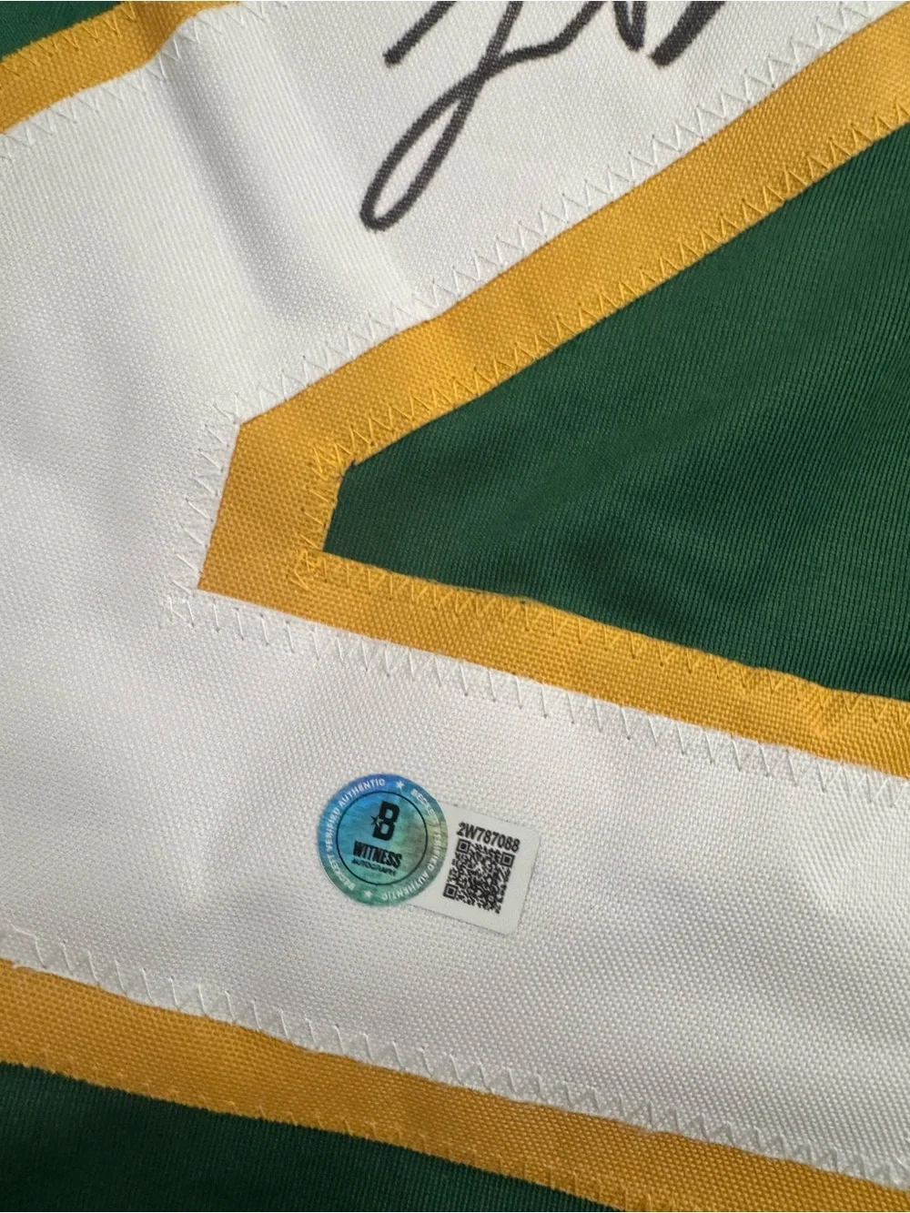 Jonas Brodin Autographed Pro-Style Alternate Jersey Minnesota Wild Beckett